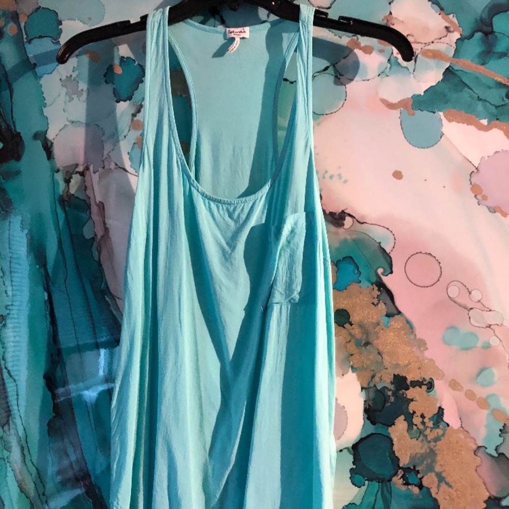 ✨⚡️Splendid Aqua light turquoise, racer back tee